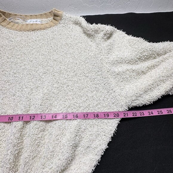 SABO SKIRT Women Dress Long Balloon Sleeves High Waist Knit Sz L Ivory 6-29 - Picture 11 of 16